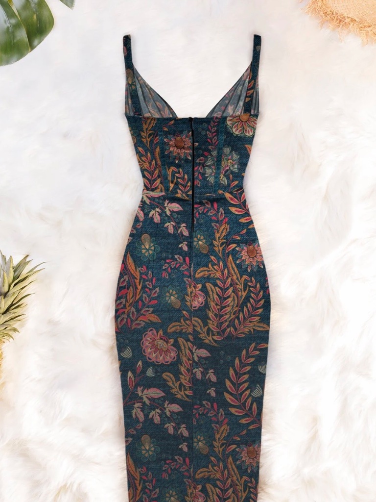 Averie Halley Midi Dress One Of A Kind Women’s Small Nwt — image 3 of 8